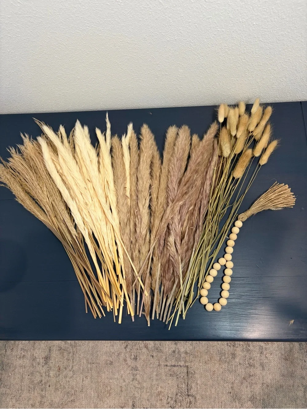75 PCS Small Boho Naturally Dried Pompas Grass Decor